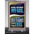 ABBA FATHER MY GOD I WILL GIVE THANKS UNTO THEE FOR EVER  Contemporary Christian Wall Art Retractable Stand  GWBREAKTHROUGH12278  "30x80"