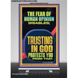 TRUSTING IN GOD PROTECTS YOU  Scriptural Décor  GWBREAKTHROUGH12286  "30x80"