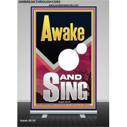 AWAKE AND SING  Bible Verse Retractable Stand  GWBREAKTHROUGH12293  "30x80"