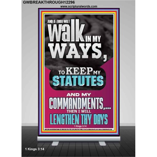 WALK IN MY WAYS AND KEEP MY COMMANDMENTS  Wall & Art Décor  GWBREAKTHROUGH12296  