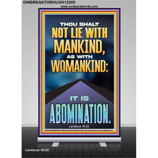 NEVER LIE WITH MANKIND AS WITH WOMANKIND IT IS ABOMINATION  Décor Art Works  GWBREAKTHROUGH12305  