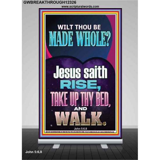 RISE TAKE UP THY BED AND WALK  Custom Wall Scripture Art  GWBREAKTHROUGH12326  