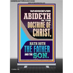 ABIDETH IN THE DOCTRINE OF CHRIST  Custom Christian Artwork Retractable Stand  GWBREAKTHROUGH12330  