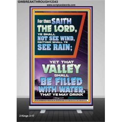 YOUR VALLEY SHALL BE FILLED WITH WATER  Custom Inspiration Bible Verse Retractable Stand  GWBREAKTHROUGH12343  
