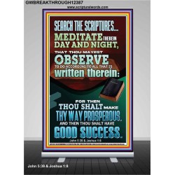 SEARCH THE SCRIPTURES MEDITATE THEREIN DAY AND NIGHT  Bible Verse Wall Art  GWBREAKTHROUGH12387  "30x80"