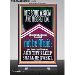 THY SLEEP SHALL BE SWEET  Printable Bible Verses to Retractable Stand  GWBREAKTHROUGH12393  "30x80"