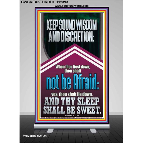 THY SLEEP SHALL BE SWEET  Printable Bible Verses to Retractable Stand  GWBREAKTHROUGH12393  