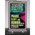 GENUINE FAITH WILL RESULT IN PRAISE GLORY AND HONOR FOR YOU  Unique Power Bible Retractable Stand  GWBREAKTHROUGH12427  "30x80"