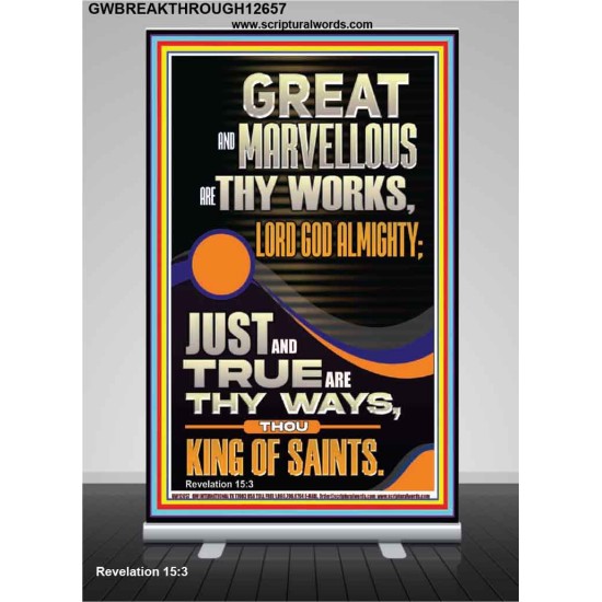 JUST AND TRUE ARE THY WAYS THOU KING OF SAINTS  Eternal Power Picture  GWBREAKTHROUGH12657  