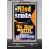 BE FILLED WITH SMOKE THE GLORY OF GOD AND FROM HIS POWER  Church Picture  GWBREAKTHROUGH12658  "30x80"