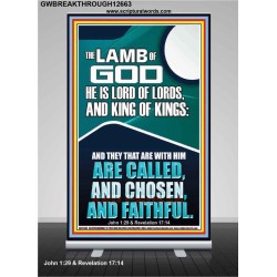 THE LAMB OF GOD LORD OF LORDS KING OF KINGS  Unique Power Bible Retractable Stand  GWBREAKTHROUGH12663  "30x80"