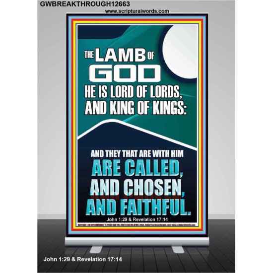 THE LAMB OF GOD LORD OF LORDS KING OF KINGS  Unique Power Bible Retractable Stand  GWBREAKTHROUGH12663  