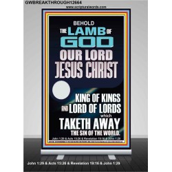 THE LAMB OF GOD OUR LORD JESUS CHRIST WHICH TAKETH AWAY THE SIN OF THE WORLD  Ultimate Power Retractable Stand  GWBREAKTHROUGH12664  "30x80"