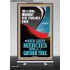 WITH GREAT MERCIES WILL I GATHER THEE  Unique Power Bible Retractable Stand  GWBREAKTHROUGH12672  "30x80"