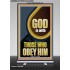 GOD IS WITH THOSE WHO OBEY HIM  Unique Scriptural Retractable Stand  GWBREAKTHROUGH12680  "30x80"