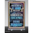 WHO IS LIKE UNTO THEE O LORD FEARFUL IN PRAISES  Ultimate Inspirational Wall Art Retractable Stand  GWBREAKTHROUGH12741  "30x80"