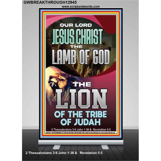 LAMB OF GOD THE LION OF THE TRIBE OF JUDA  Unique Power Bible Retractable Stand  GWBREAKTHROUGH12945  