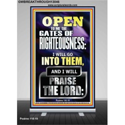 OPEN TO ME THE GATES OF RIGHTEOUSNESS I WILL GO INTO THEM  Biblical Paintings  GWBREAKTHROUGH13046  "30x80"