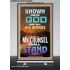 KNOWN UNTO GOD ARE ALL HIS WORKS  Unique Power Bible Retractable Stand  GWBREAKTHROUGH9388  "30x80"