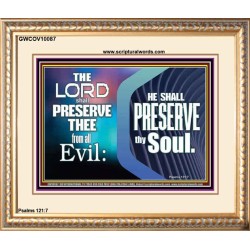 THY SOUL IS PRESERVED FROM ALL EVIL  Wall Décor  GWCOV10087  "23x18"
