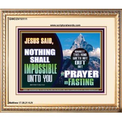 WITH GOD NOTHING SHALL BE IMPOSSIBLE  Modern Wall Art  GWCOV10111  "23x18"