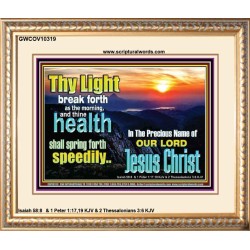 THY HEALTH WILL SPRING FORTH SPEEDILY  Custom Inspiration Scriptural Art Portrait  GWCOV10319  "23x18"