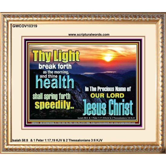 THY HEALTH WILL SPRING FORTH SPEEDILY  Custom Inspiration Scriptural Art Portrait  GWCOV10319  