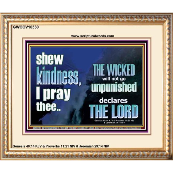 THE WICKED WILL NOT GO UNPUNISHED  Bible Verse for Home Portrait  GWCOV10330  