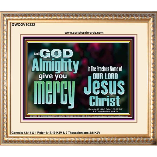 GOD ALMIGHTY GIVES YOU MERCY  Bible Verse for Home Portrait  GWCOV10332  