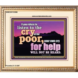 BE COMPASSIONATE LISTEN TO THE CRY OF THE POOR   Righteous Living Christian Portrait  GWCOV10366  "23x18"