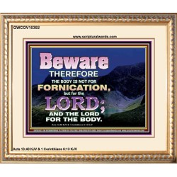 YOUR BODY IS NOT FOR FORNICATION   Ultimate Power Portrait  GWCOV10392  "23x18"