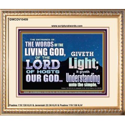 THE WORDS OF LIVING GOD GIVETH LIGHT  Unique Power Bible Portrait  GWCOV10409  "23x18"