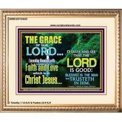 SEEK THE EXCEEDING ABUNDANT FAITH AND LOVE IN CHRIST JESUS  Ultimate Inspirational Wall Art Portrait  GWCOV10425  "23x18"