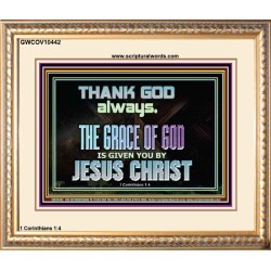 THANKING GOD ALWAYS OPENS GREATER DOOR  Scriptural Décor Portrait  GWCOV10442  "23x18"