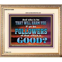 WHO IS IT THAT CAN HARM YOU  Bible Verse Art Prints  GWCOV10488  "23x18"