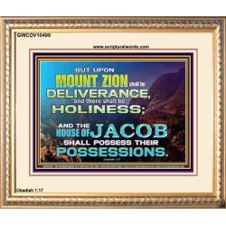 UPON MOUNT ZION THERE SHALL BE DELIVERANCE  Christian Paintings Portrait  GWCOV10499  "23x18"