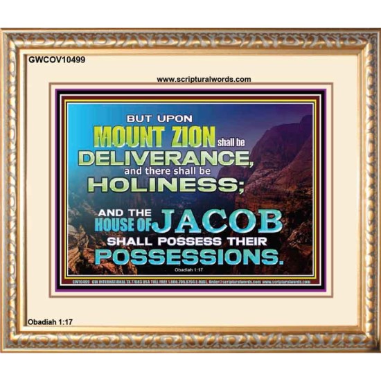 UPON MOUNT ZION THERE SHALL BE DELIVERANCE  Christian Paintings Portrait  GWCOV10499  