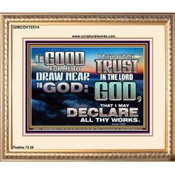 DRAW NEARER TO THE LIVING GOD  Bible Verses Portrait  GWCOV10514  "23x18"