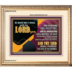 IN BLESSING I WILL BLESS THEE  Religious Wall Art   GWCOV10516  "23x18"