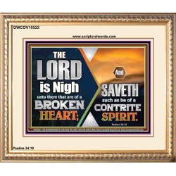 BROKEN HEART AND CONTRITE SPIRIT PLEASED THE LORD  Unique Power Bible Picture  GWCOV10522  "23x18"