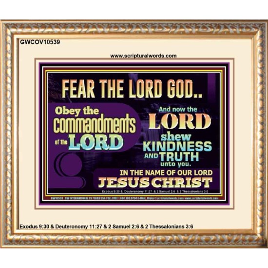 OBEY THE COMMANDMENT OF THE LORD  Contemporary Christian Wall Art Portrait  GWCOV10539  