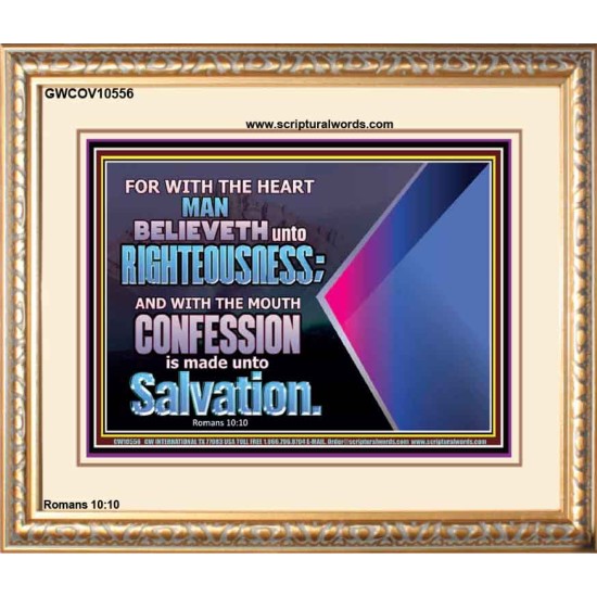 TRUSTING WITH THE HEART LEADS TO RIGHTEOUSNESS  Christian Quotes Portrait  GWCOV10556  