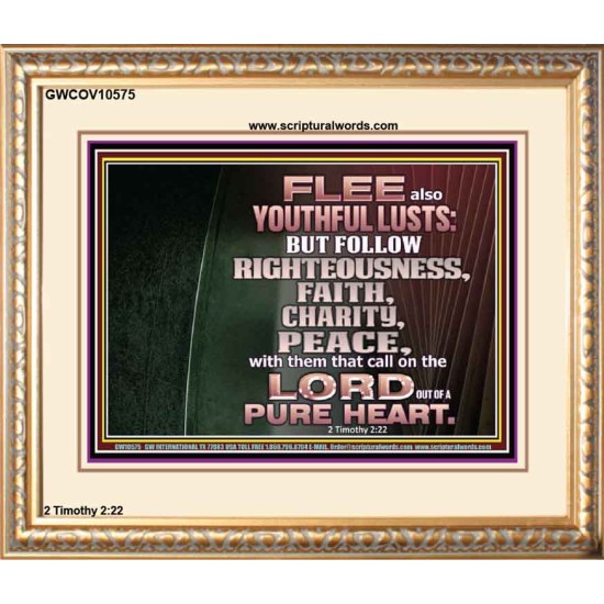 FOLLOW RIGHTEOUSNESS  Scriptural Wall Art  GWCOV10575  