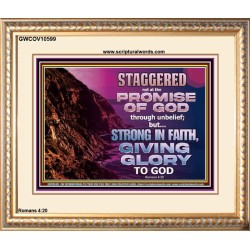 STAGGERED NOT AT THE PROMISE OF GOD  Custom Wall Art  GWCOV10599  "23x18"