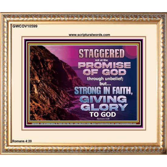 STAGGERED NOT AT THE PROMISE OF GOD  Custom Wall Art  GWCOV10599  