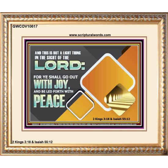 GO OUT WITH JOY AND BE LED FORTH WITH PEACE  Custom Inspiration Bible Verse Portrait  GWCOV10617  