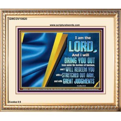 I WILL REDEEM YOU WITH A STRETCHED OUT ARM  New Wall Décor  GWCOV10620  "23x18"