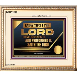 THE LORD HAVE SPOKEN IT AND PERFORMED IT  Inspirational Bible Verse Portrait  GWCOV10629  "23x18"