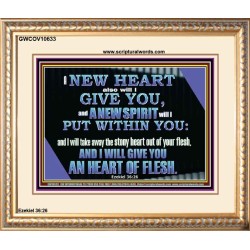 I WILL GIVE YOU A NEW HEART AND NEW SPIRIT  Bible Verse Wall Art  GWCOV10633  "23x18"