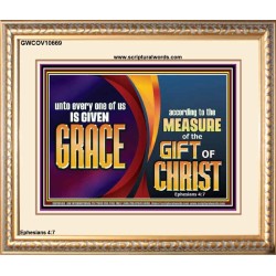 A GIVEN GRACE ACCORDING TO THE MEASURE OF THE GIFT OF CHRIST  Children Room Wall Portrait  GWCOV10669  "23x18"